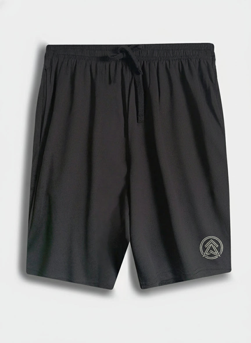 Custom Logo Black Sports Shorts (Plus sizes available)
