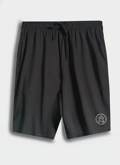 Custom Logo Black Sports Shorts (Plus sizes available)